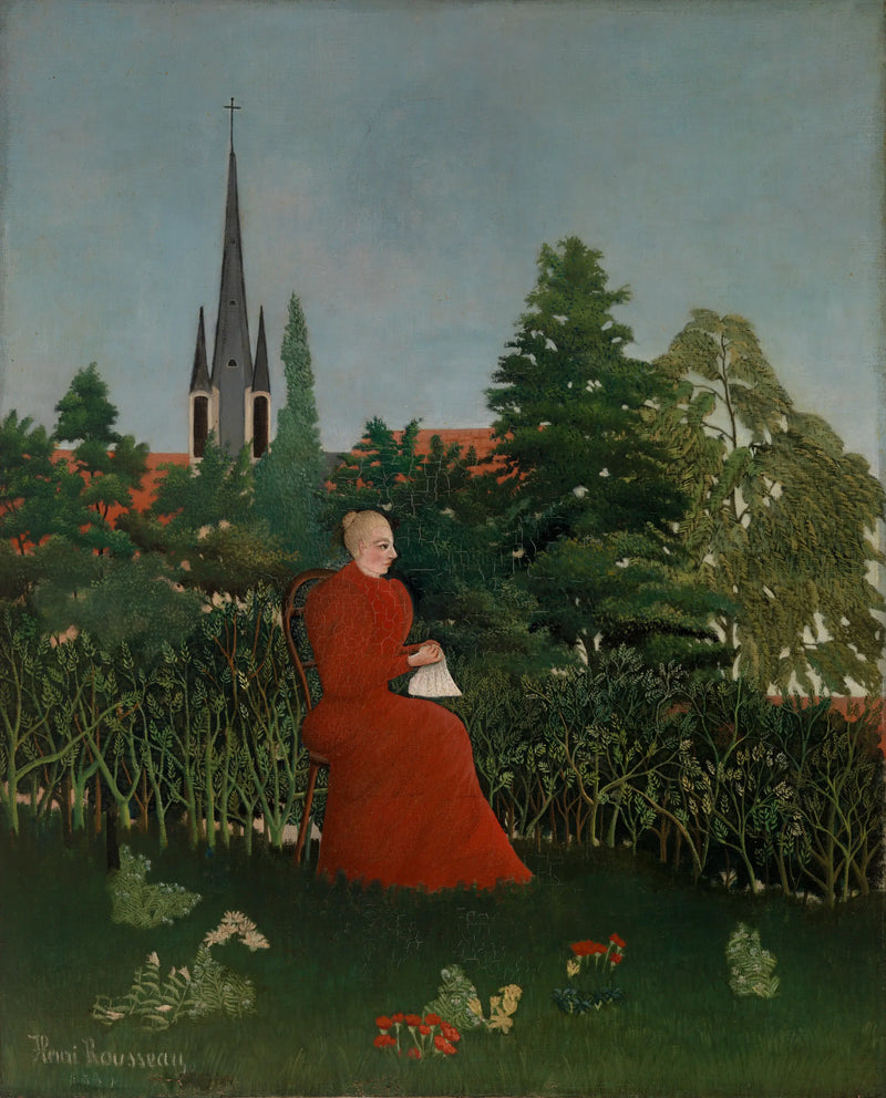 Portrét ženy v krajině - Henri Rousseau