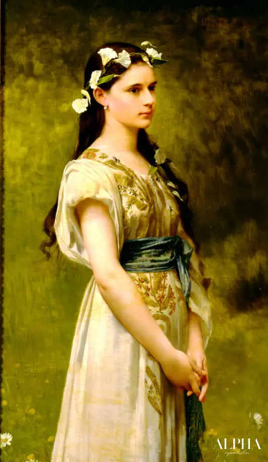 Portrait de Julia Foster Ward - Jules Lefebvre - Reproductions de tableaux et peintures haut de gamme