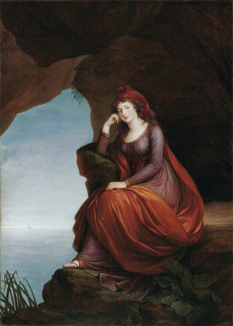 Portrét princezny Hermenegilde von Esterházy (1769-1845), rozené Liechtenstein, v roli Ariadne na Naxosu - Élisabeth Vigée Le Brun