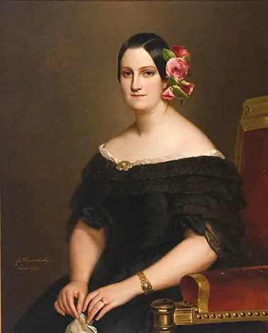 Portrét královny Marie-Christine ze Španělska (1806-1878) - Franz Xaver Winterhalter