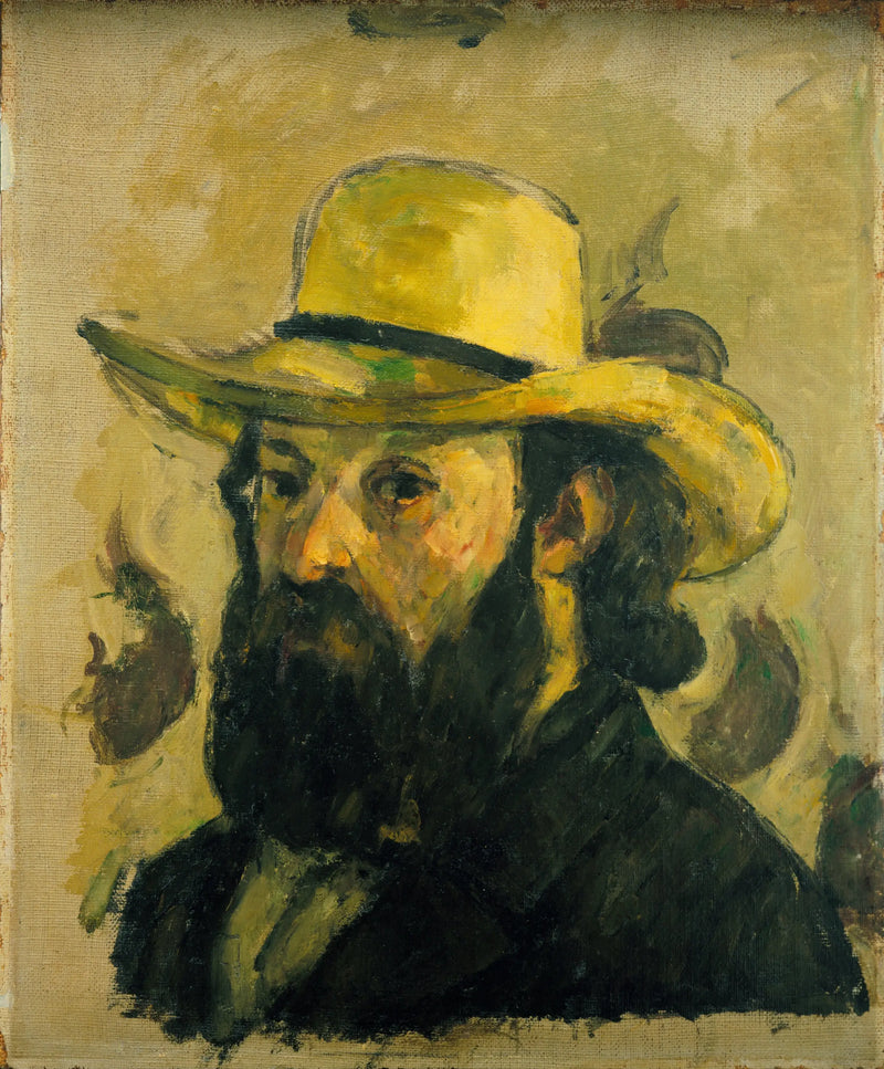 Portrét umělce v slaměném klobouku - Paul Cézanne