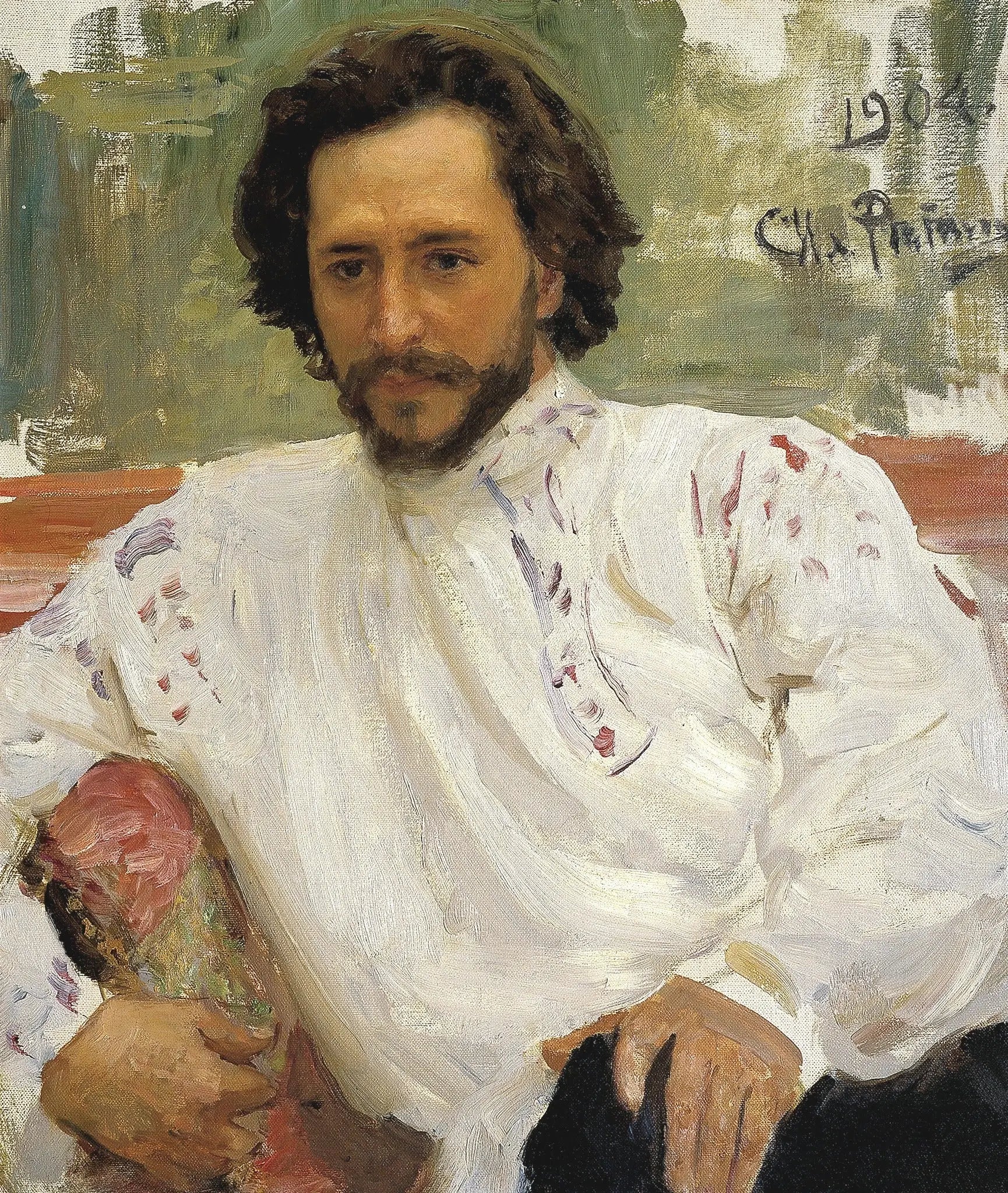 Portrait de l’écrivain Léonid Nikolaïevitch Andreïev. - Ilya Repin - Alpha Reproduction