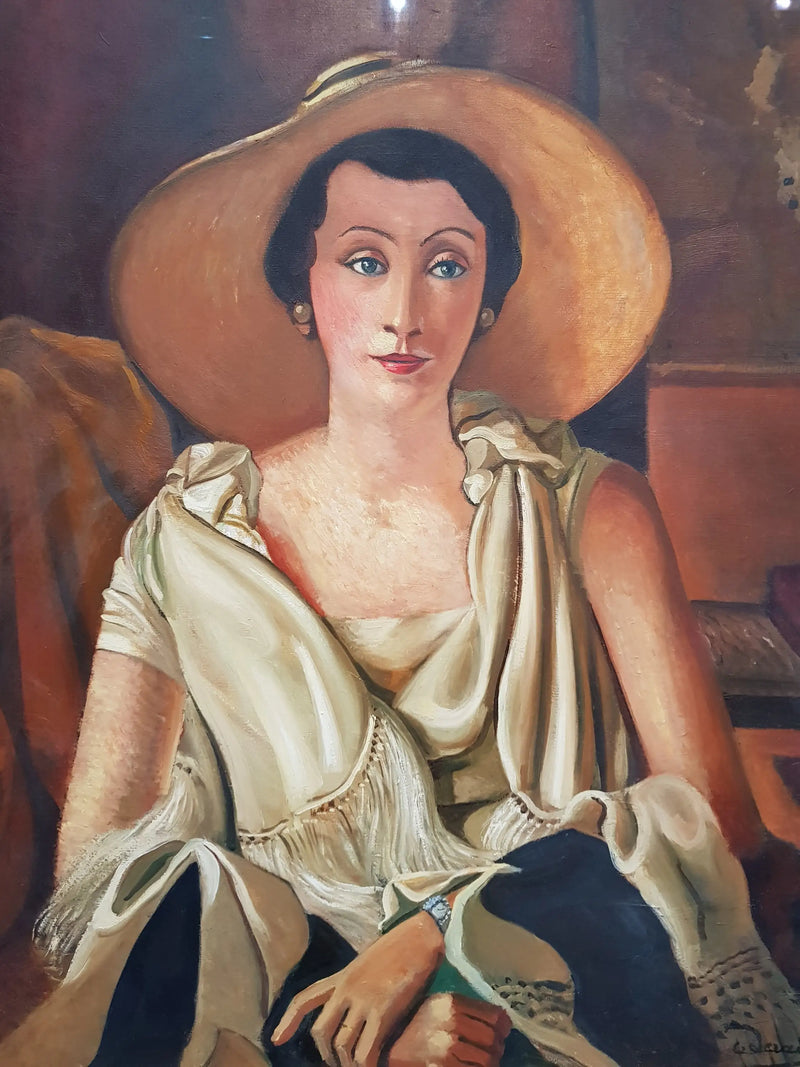 Portrét paní Paul Guillaumeové s velkým kloboukem - André Derain