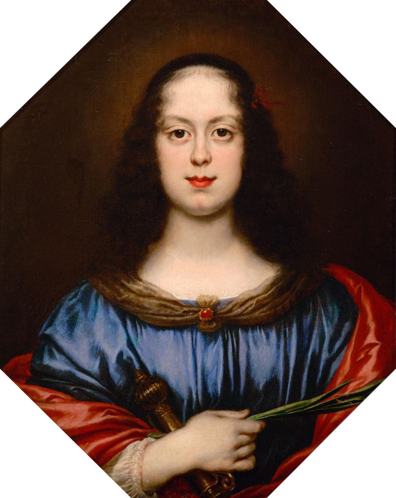 Portrét Vittorie della Rovere (1622-1694) jako Svatá Kateřina - Carlo Dolci