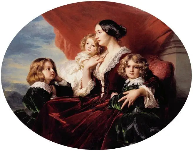 Portrét Elizy Krasińskiej s jejími dětmi. - Franz Xaver Winterhalter