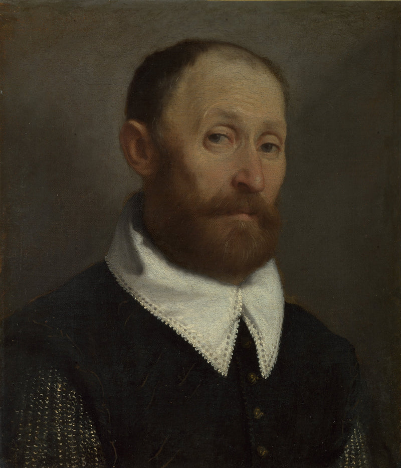 Portrét muže s zvednutými obočími - Giovanni Battista Moroni
