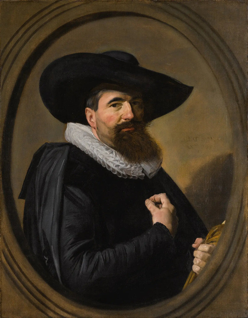Portrét muže s kloboukem a límcem s límcem - Frans Hals
