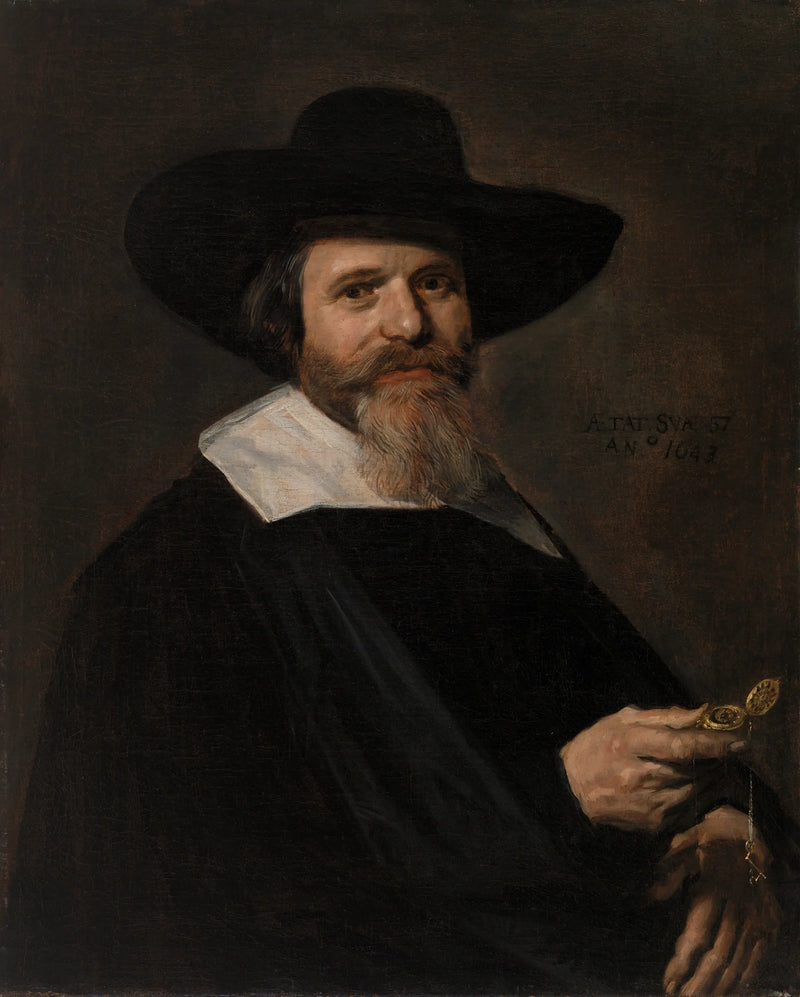 portrét neznámého muže s hodinkami - Frans Hals