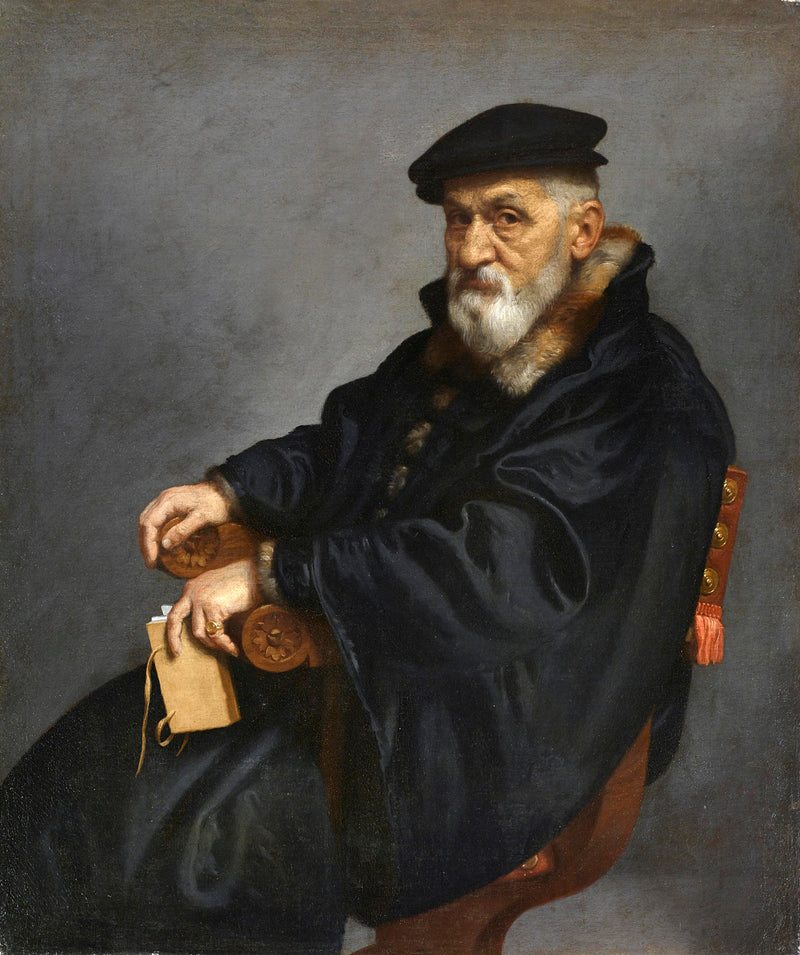 Portrét starého muže sedícího - Giovanni Battista Moroni
