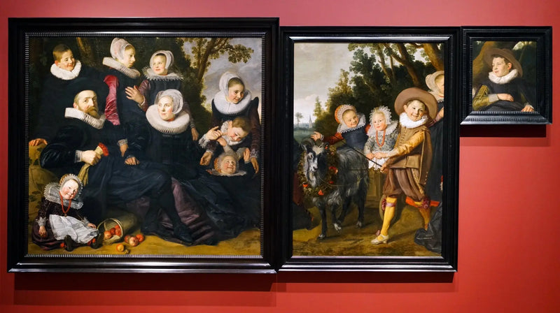 Portrét rodiny v krajině - tři dočasně seskupené fragmenty - Frans Hals