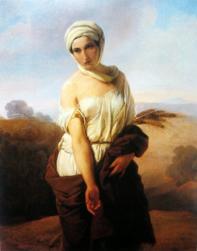 Portrét ženy v Ruth - Francesco Hayez