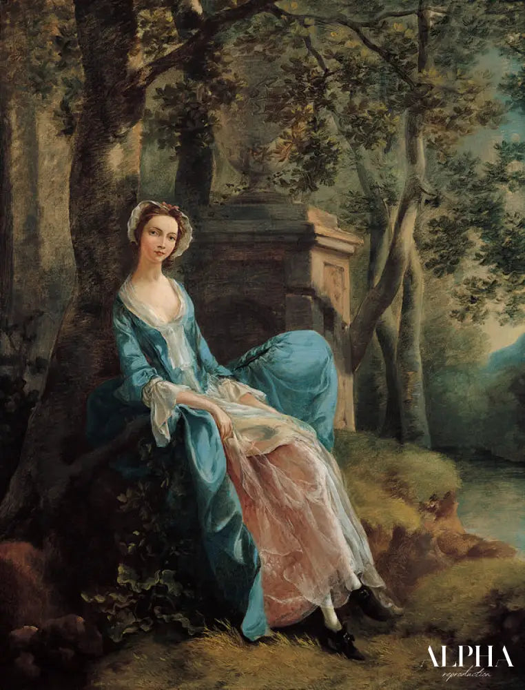 Portrait d'une femme (peut-être de la famille Lloyd) - Thomas Gainsborough - Reproductions de tableaux et peintures haut de gamme