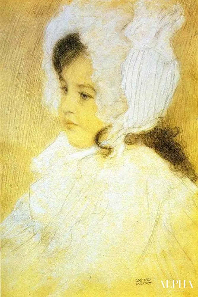 Portrait d'une fille - Gustav Klimt - Reproductions de tableaux et peintures haut de gamme