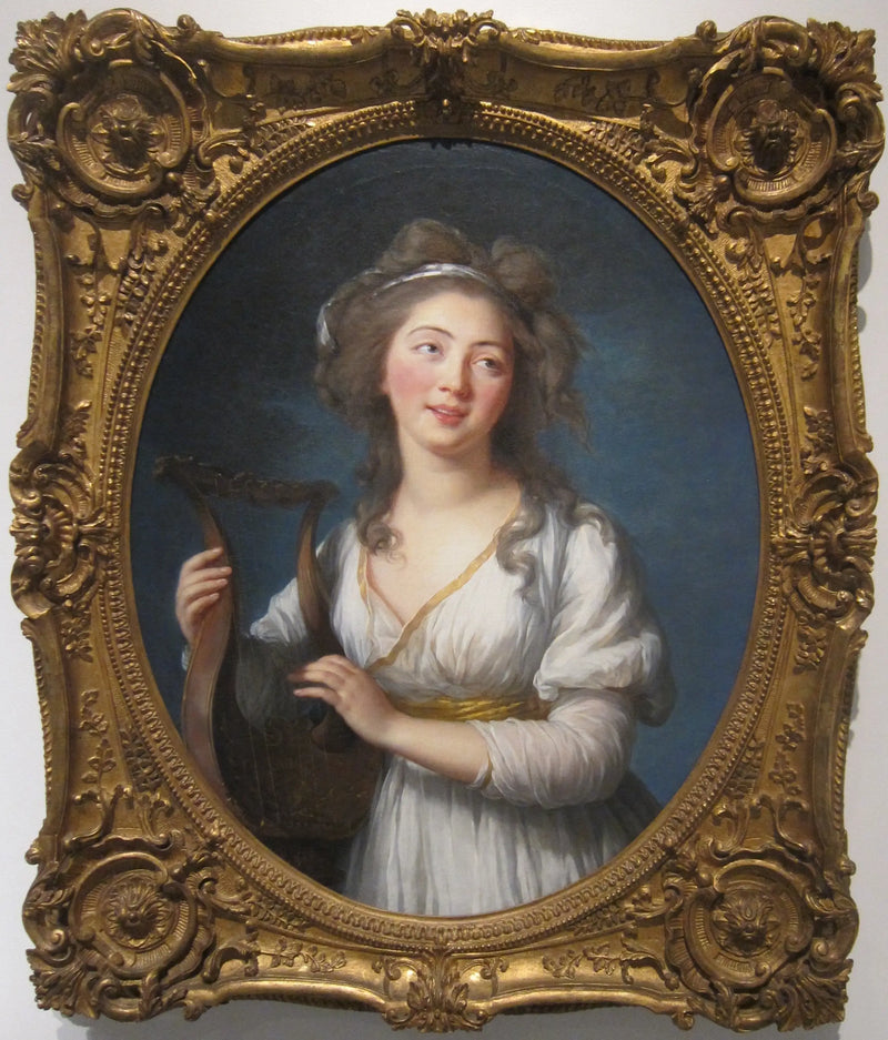 Portrét mladé ženy hrající na lyru - Élisabeth Vigée Le Brun