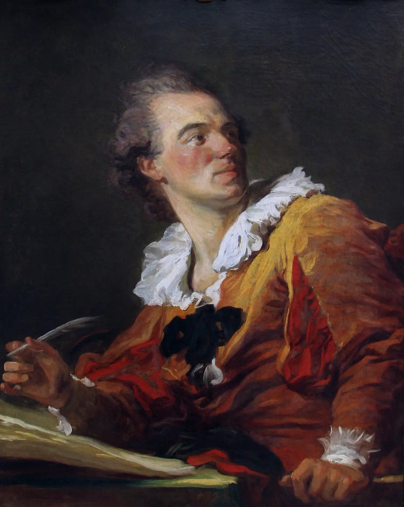 Portrét předpokládaný Louise-François Praulta, dříve nazývaný: L'Inspiration - Jean-Honoré Fragonard