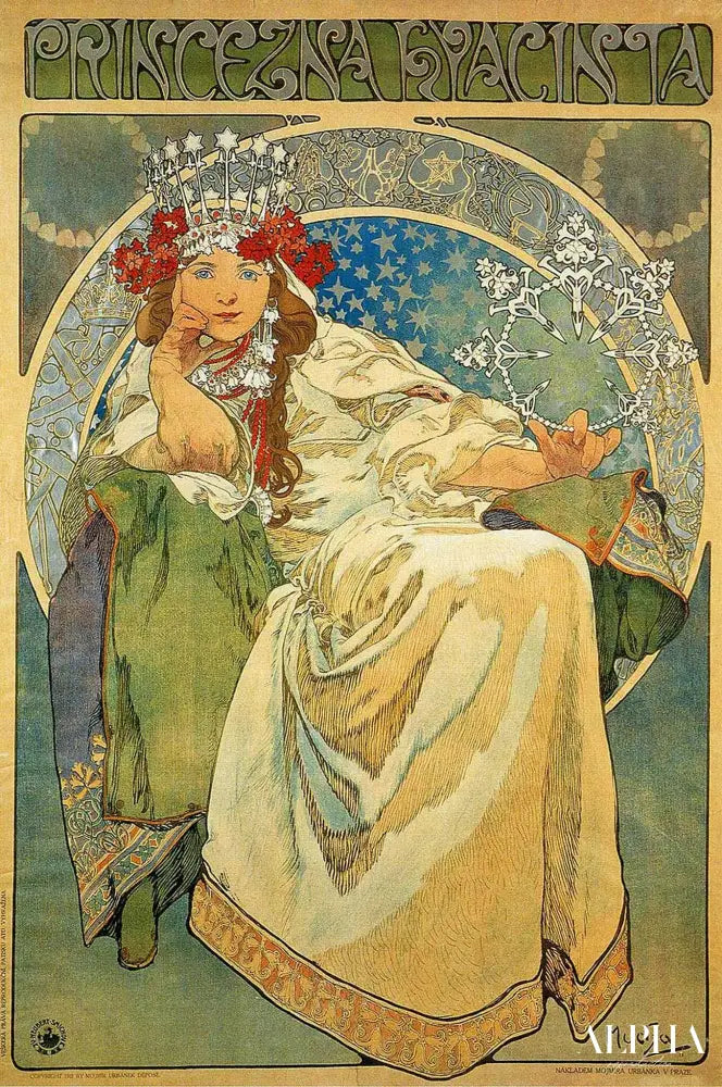 Princesse hyacinthe - Mucha - Reproductions de tableaux et peintures haut de gamme