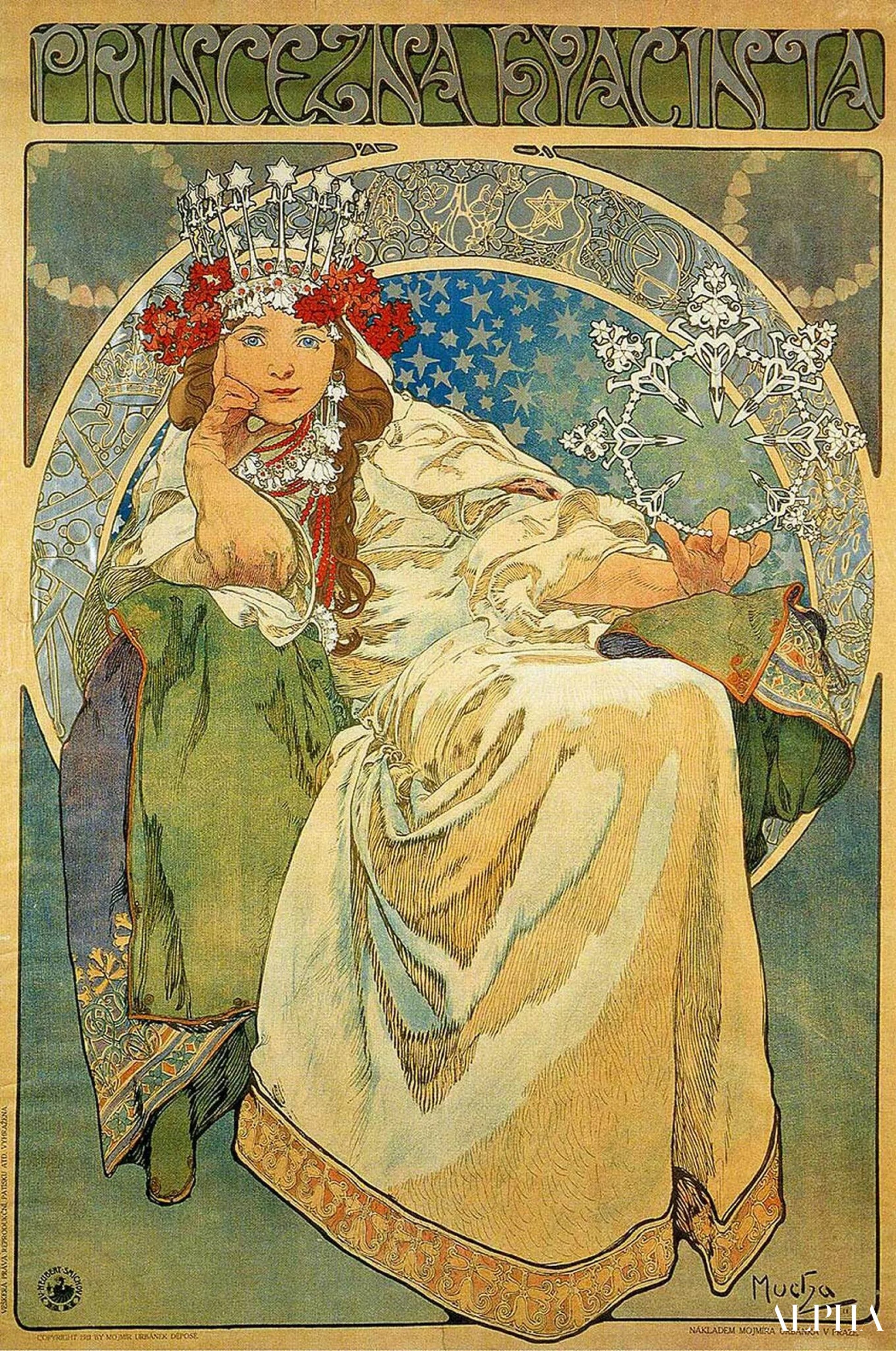 Princesse hyacinthe - Mucha - Reproductions de tableaux et peintures haut de gamme