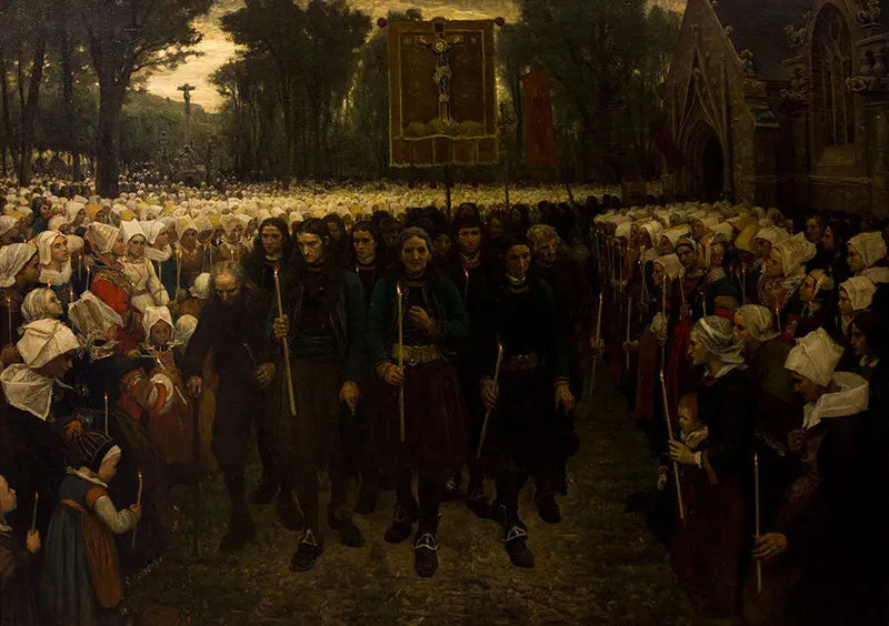 Procesí odpuštění v Bretani - Jules Breton