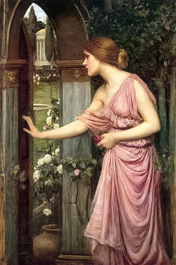 Psyché vstupující do zahrady Kupida - John William Waterhouse