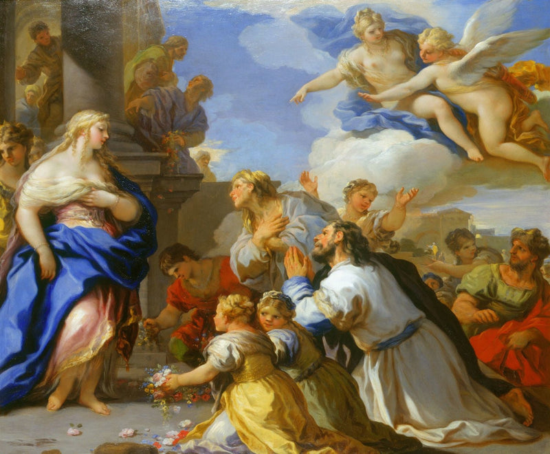 Psyché poctěná lidem - Luca Giordano