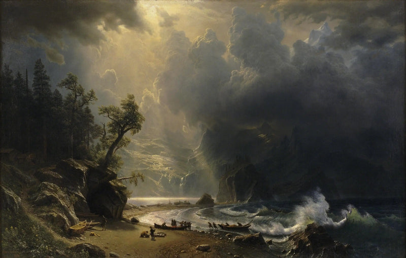 Puget Sound na pobřeží Tichého oceánu - Albert Bierstadt