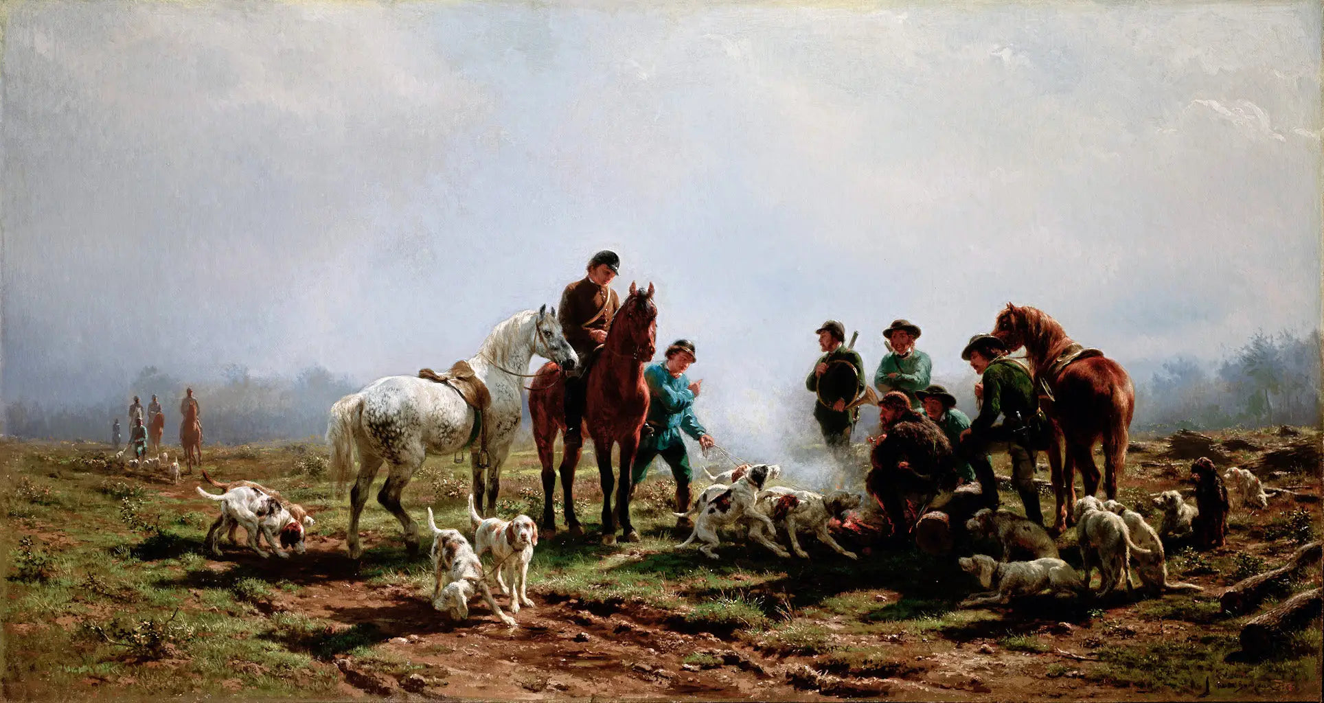 Rassemblement pour la chasse - Rosa Bonheur - Alpha Reproduction