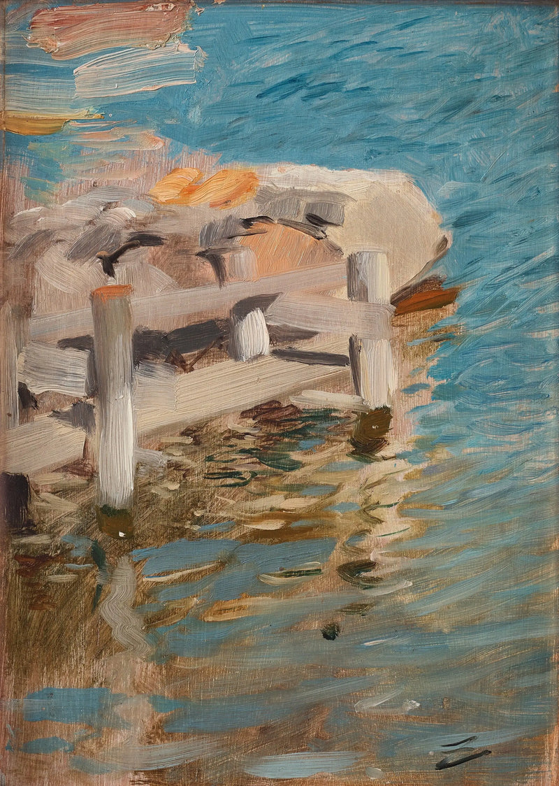 Odlesky vody na kamenném rakvi - Anders Zorn