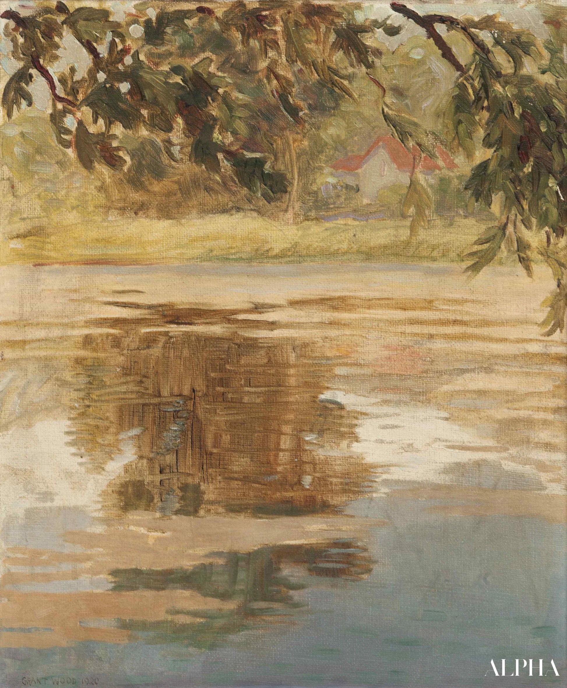 Réflexions, Ville d'Avray - Grant Wood - Reproductions de tableaux et peintures haut de gamme