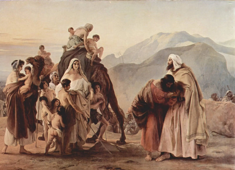 Setkání mezi Esaüem a Jakubem - Francesco Hayez