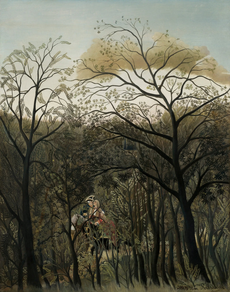 Setkání v lese - Henri Rousseau