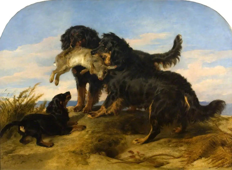 Retrievers avec un lièvre - Edwin Henry Landseer