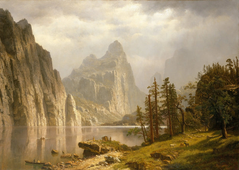 Řeka Merced, údolí Yosemite - Albert Bierstadt