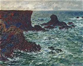 Reproduction du tableau « Roches à Port-Coton, le Lion Rock, Belle Ile - Claude Monet » par Alpha Reproduction en peinture à l’huile