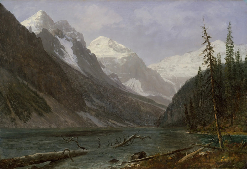 Kanadské skalnaté krajiny (Lac Louise) - Albert Bierstadt