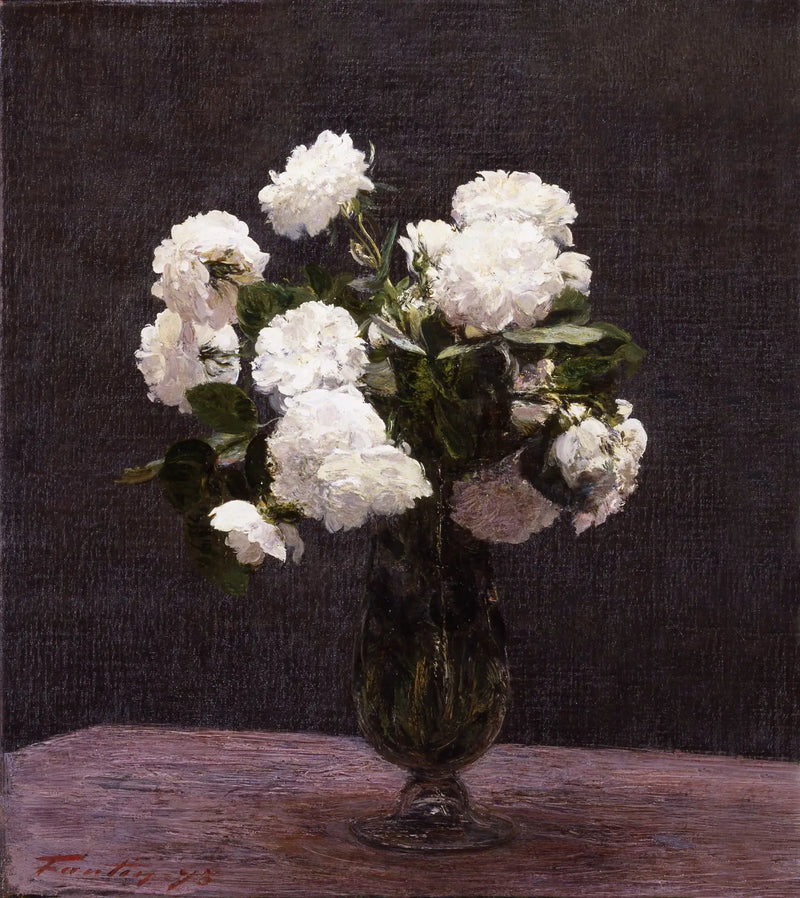 Bílá růže - Henri Fantin-Latour