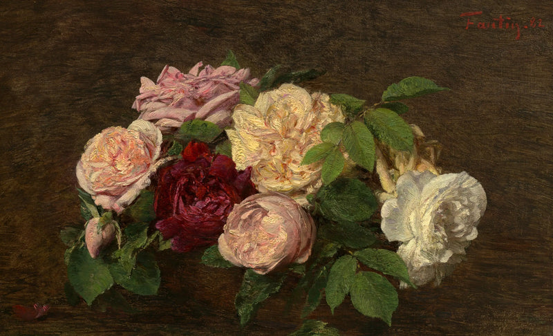 Růže z Nice na stole - Henri Fantin-Latour