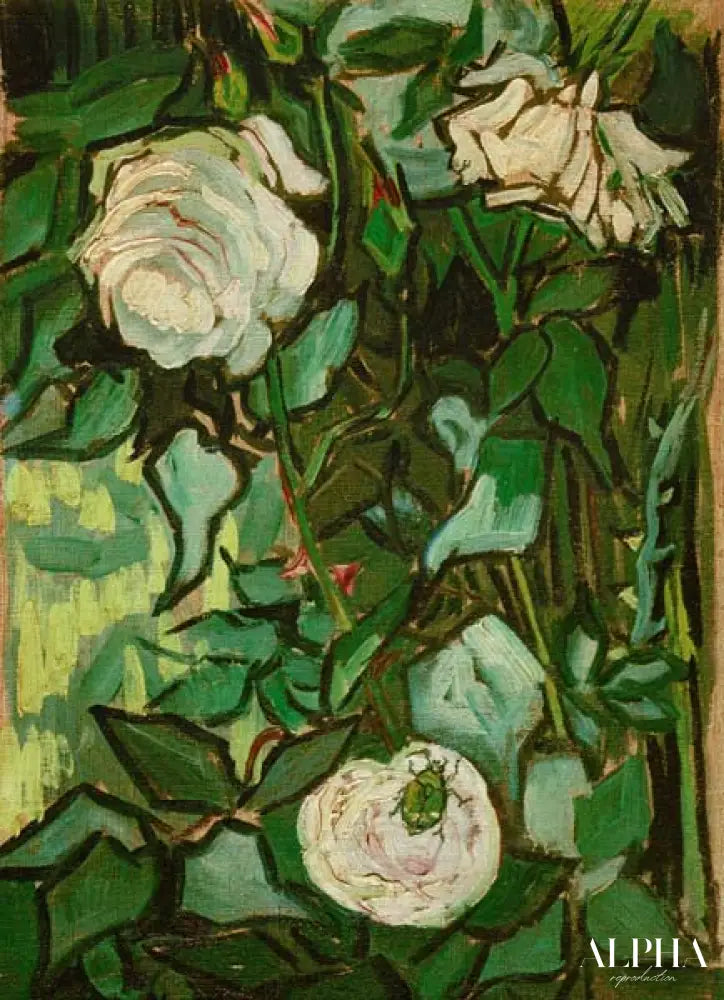 Roses et scarabée - Van Gogh - Reproductions de tableaux et peintures haut de gamme