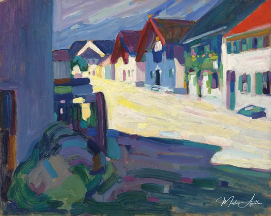 Rue Murnau - Vassily Kandinsk - Reproductions de tableaux et peintures haut de gamme