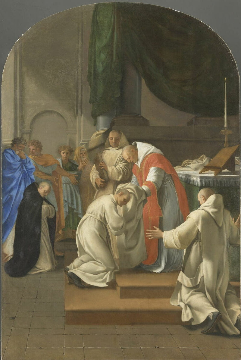 Sv. Bruno dává habit několika osobám - Eustache Le Sueur