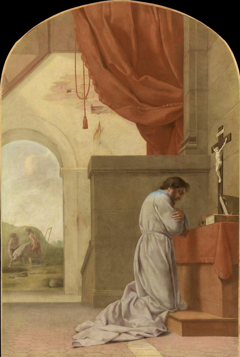 Svatý Bruno v modlitbě - Eustache Le Sueur