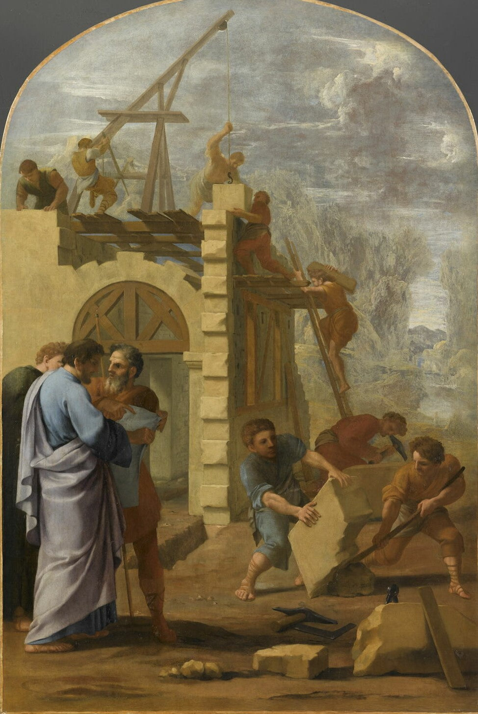 Saint Bruno fait construire le monastère - Eustache Le Sueur - Alpha Reproduction