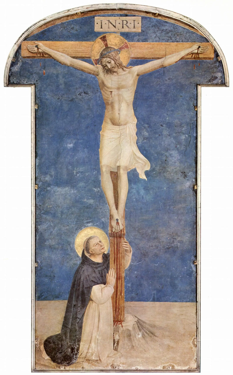 Svatý Dominik uctívající ukřižování - Fra Angelico