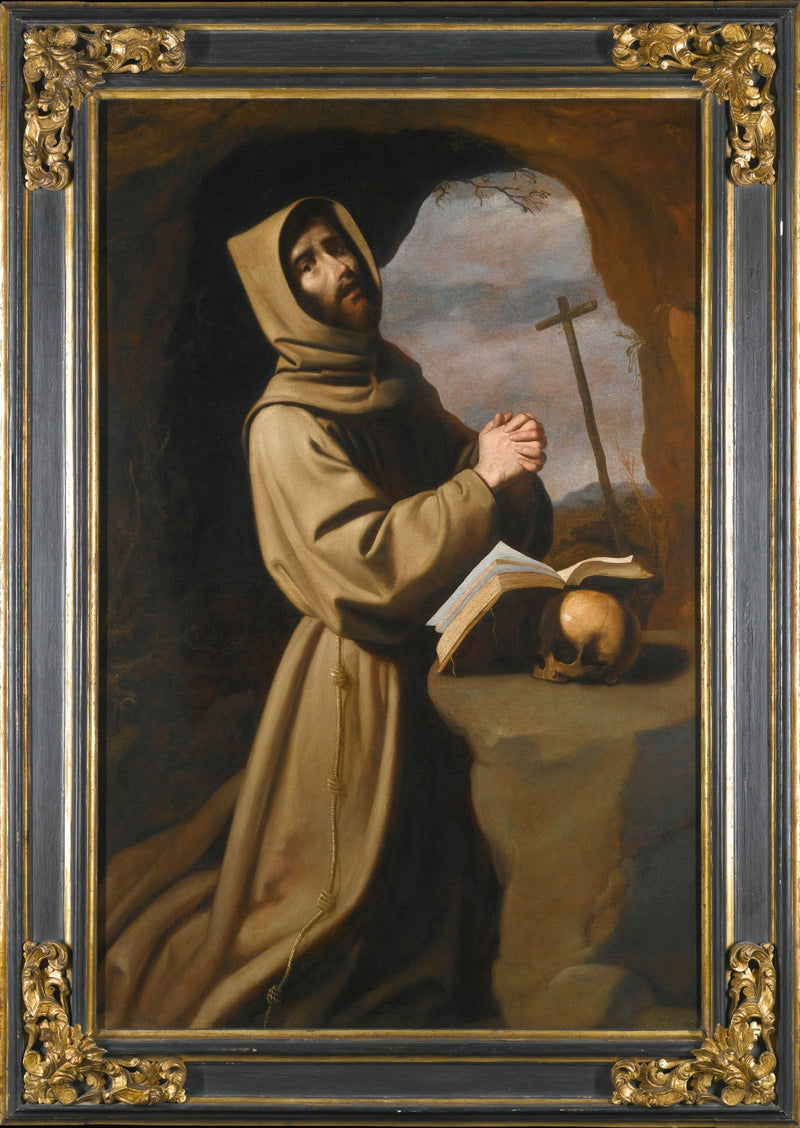 Svatý František modlící se v jeskyni - Francisco de Zurbarán