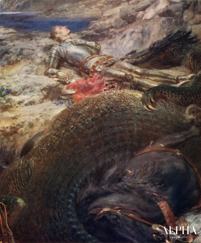 Saint Georges et le Dragon - Briton Rivière - Reproductions de tableaux et peintures haut de gamme