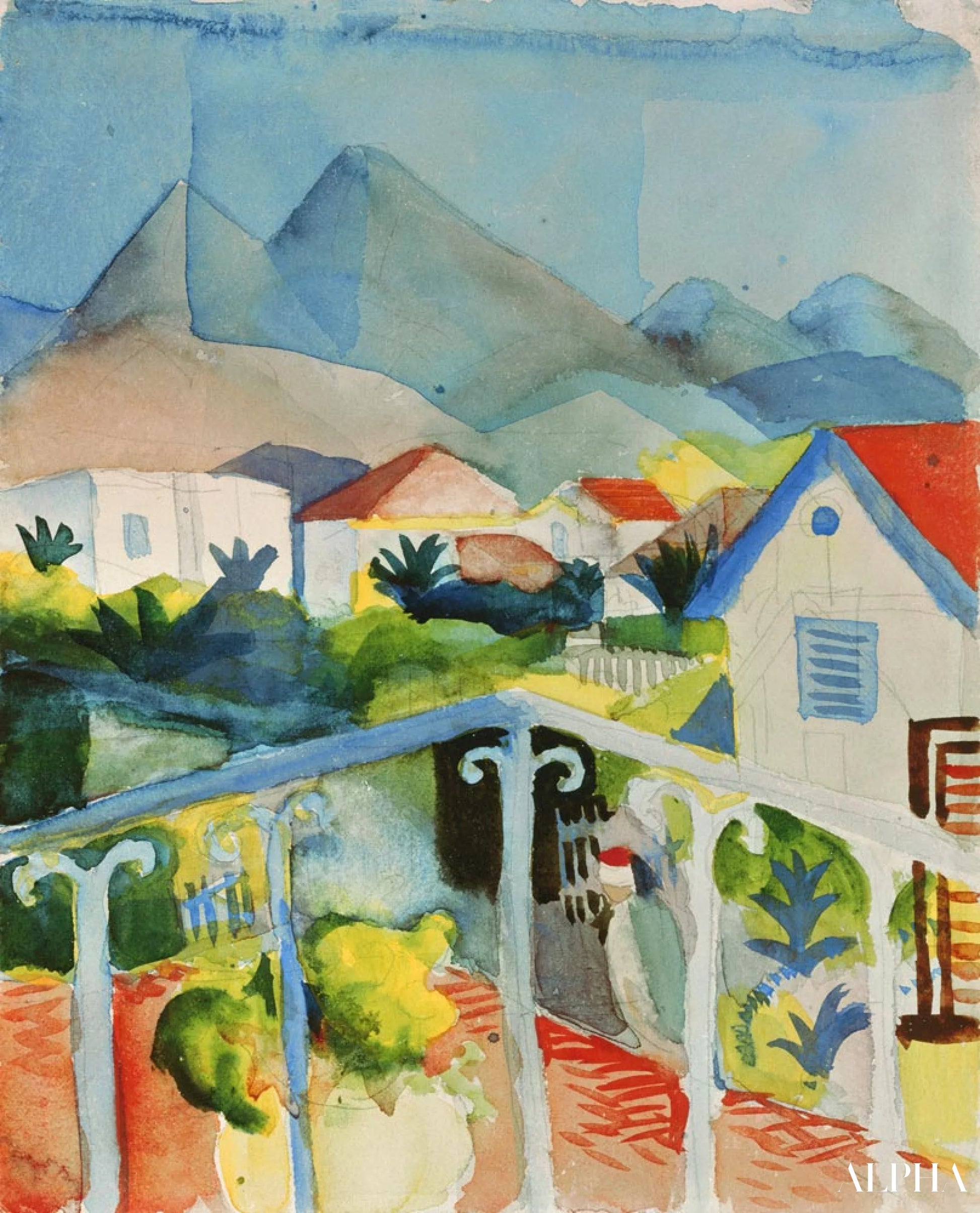 Reproduction du tableau « Saint Germain à Tunis - August Macke » par Alpha Reproduction en peinture à l’huile