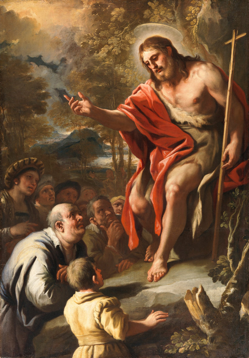 Sv. Jan křtící na poušti - Luca Giordano