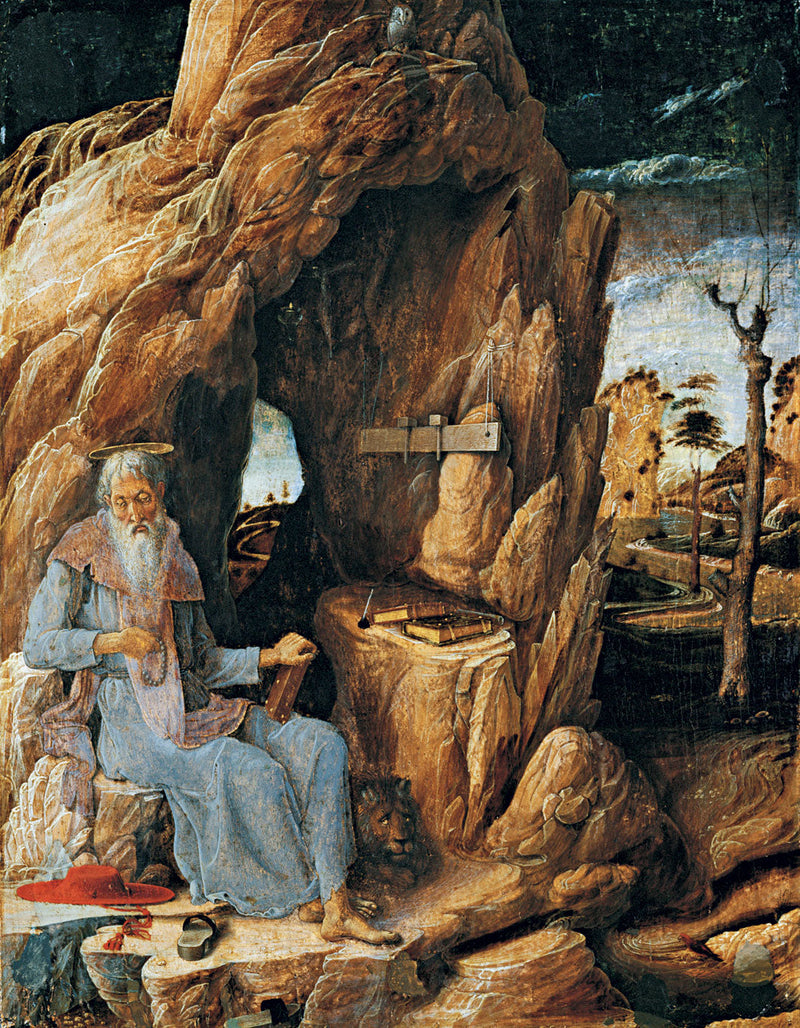 Svatý Jeroným na poušti - Andrea Mantegna