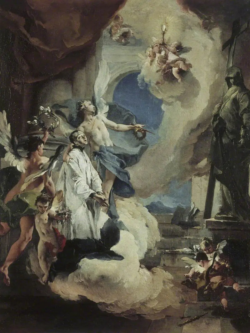 svatý Louis de Gonzague ve slávě - Giovanni Battista Tiepolo