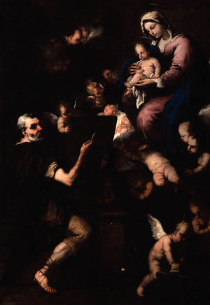 Svatý Luc maluje Pannu - Luca Giordano