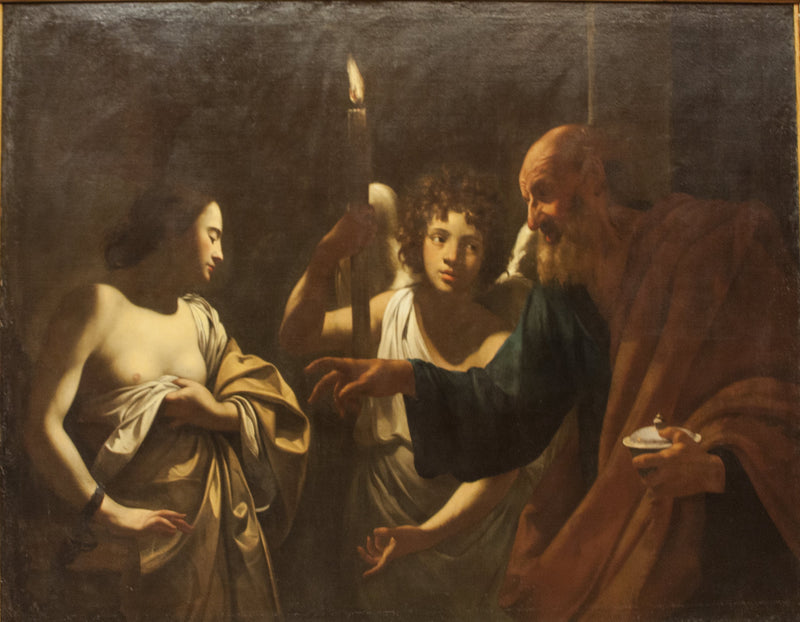 Návštěva svatého Petra vězněné svaté Agáty - Simon Vouet